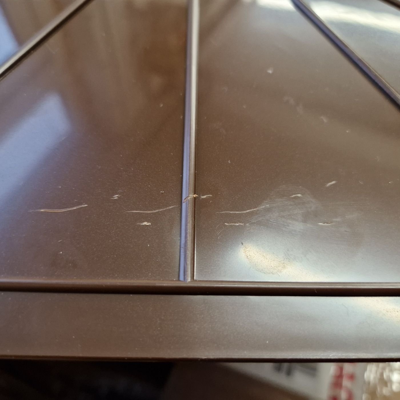 Okran Open Top Bird Cage Scratched Bottom on the Bottom