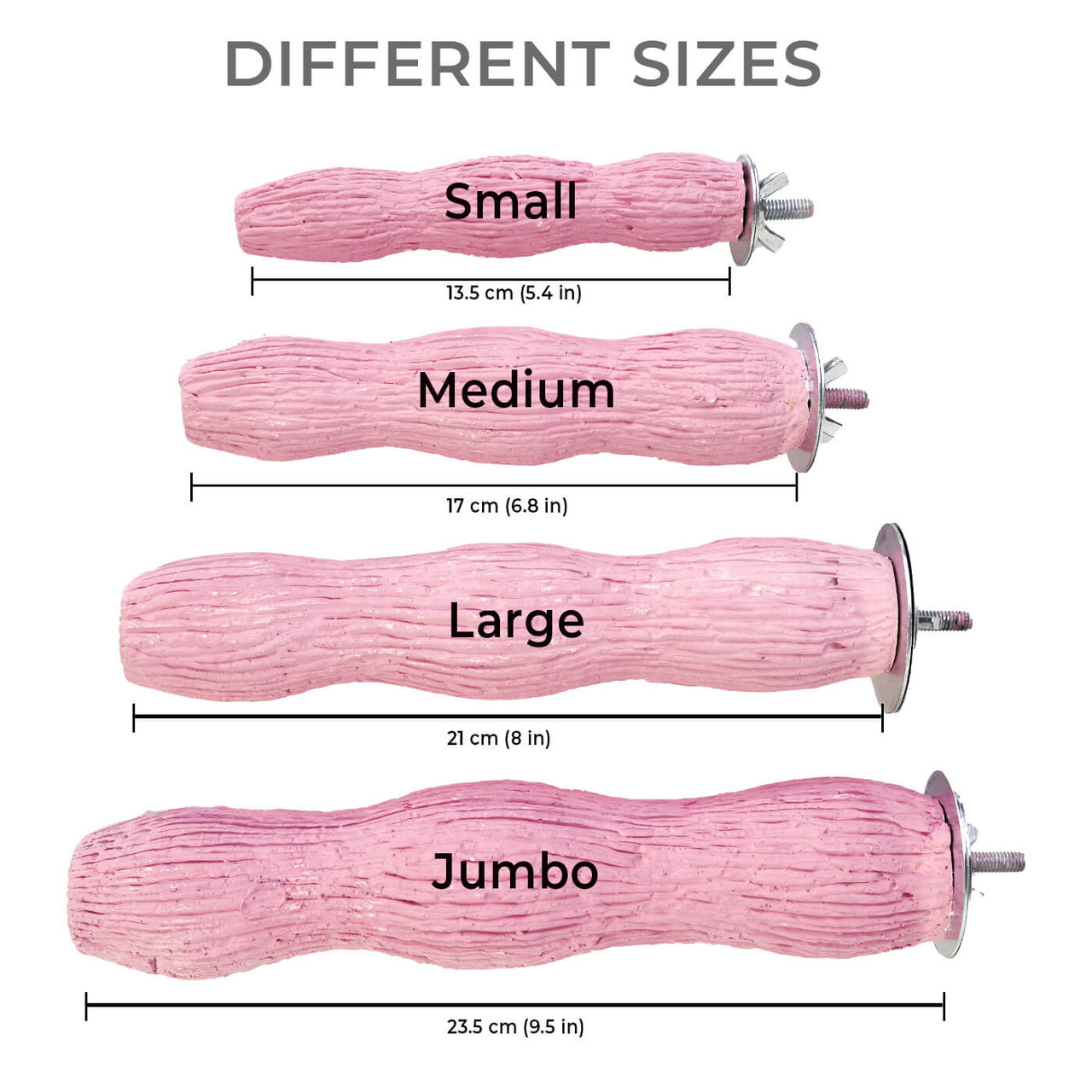 Calcium Parrot Perch for Larger Parrots Dimensions