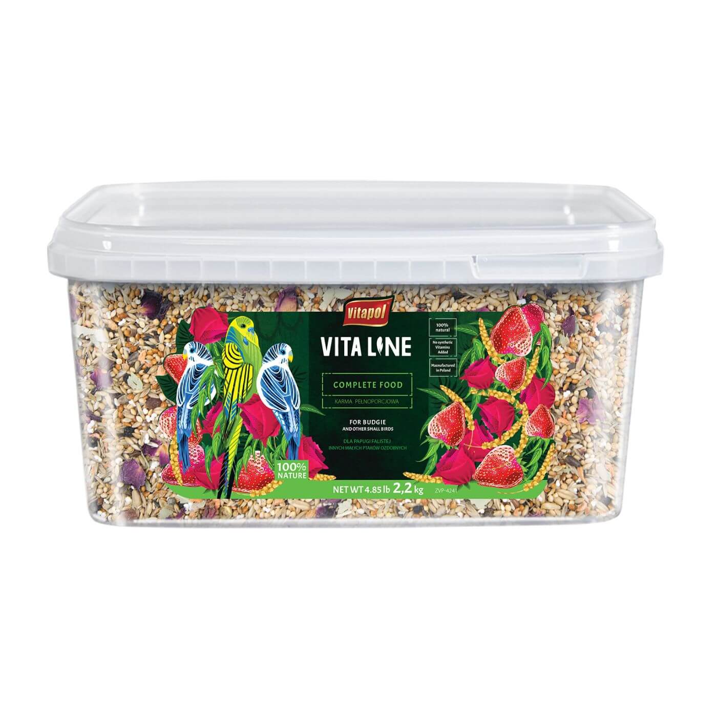 Vitapol Vita Line Parakeet & Budgie Food Seed Mix - 2.2Kg