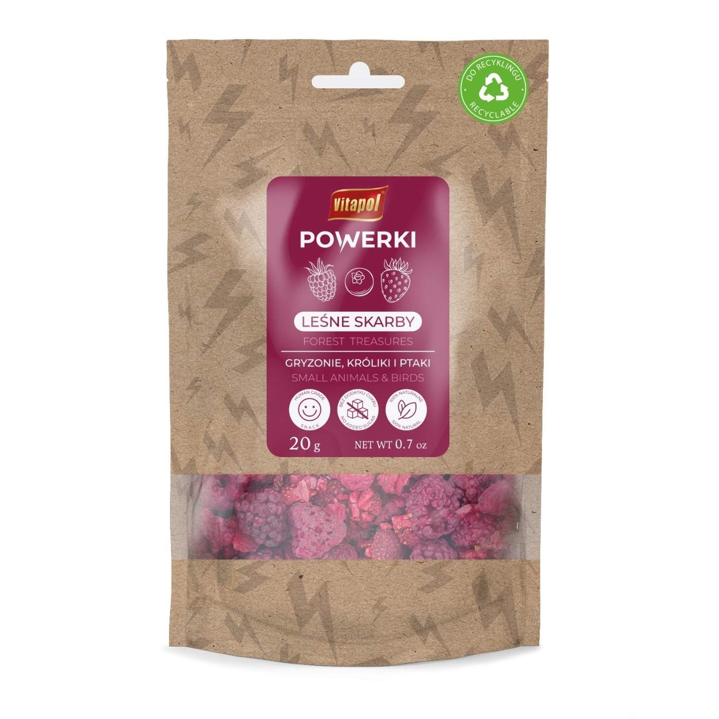 Vitapol Forest Treasures Freeze-Dried Forest Fruits Natural Parrot Treat - 20g