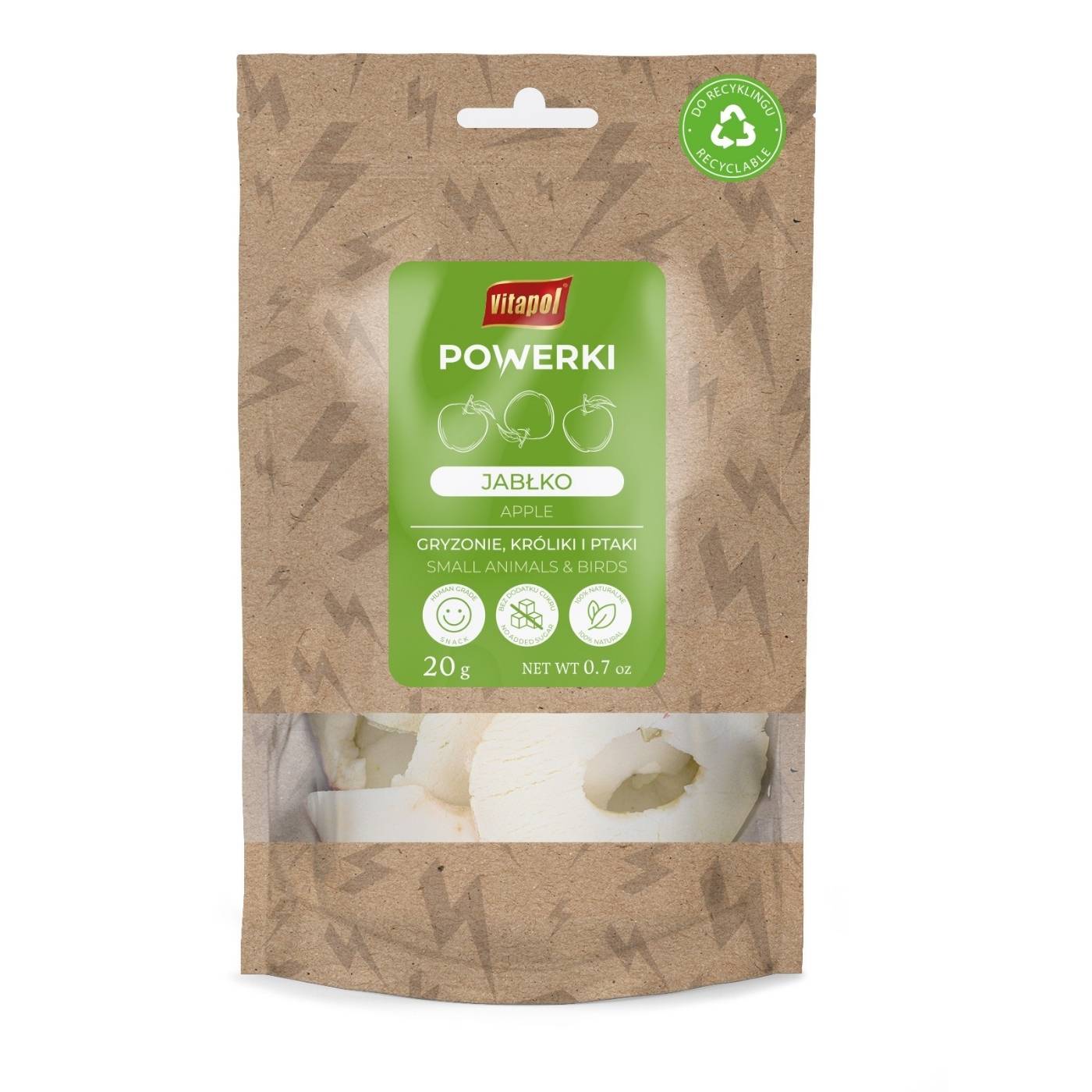 Freeze-Dried Apple Parrot Treats By Vitapol - 20g