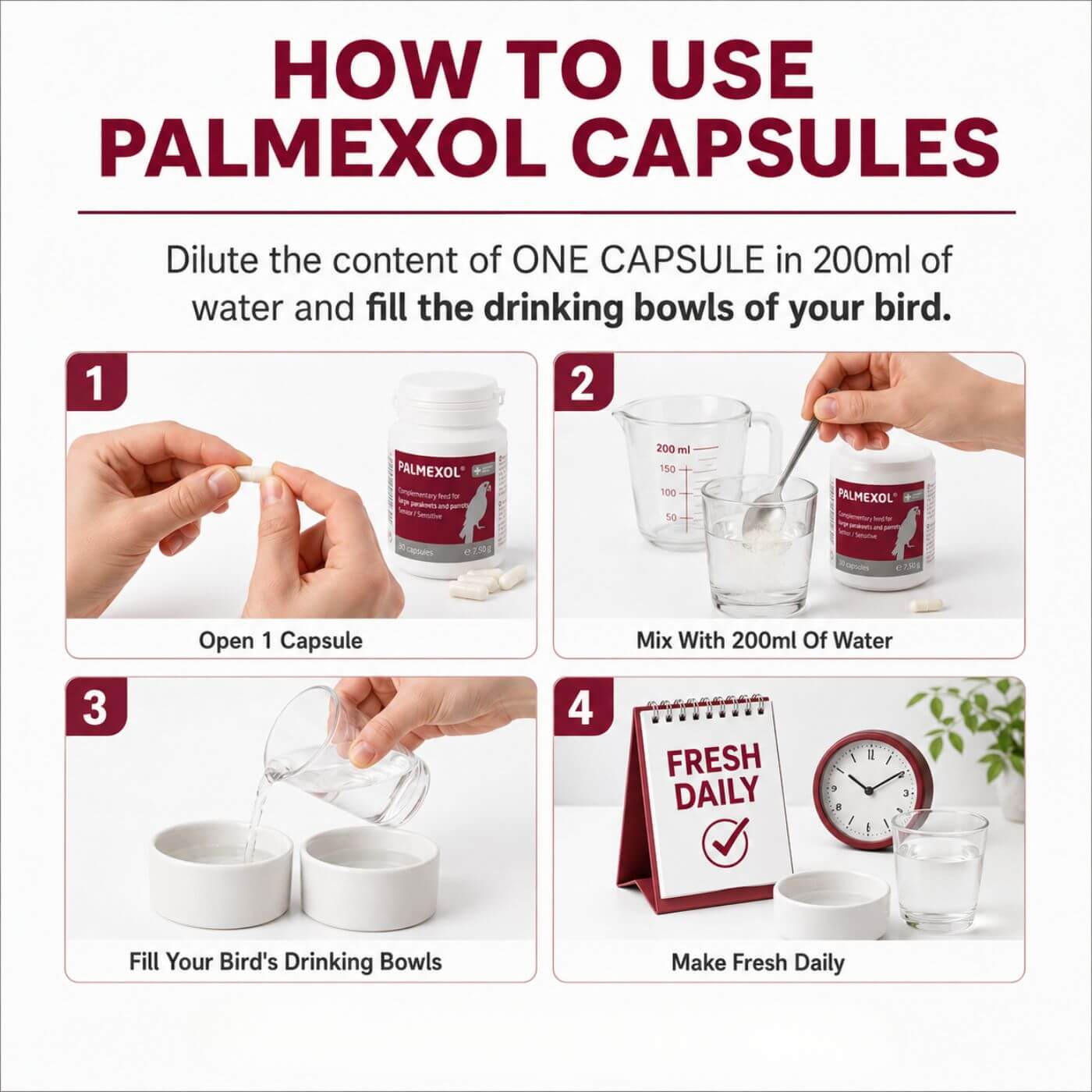 Palmexol Senior & Sensitive Parrot Mobility Support Capsules - 30 Capsules