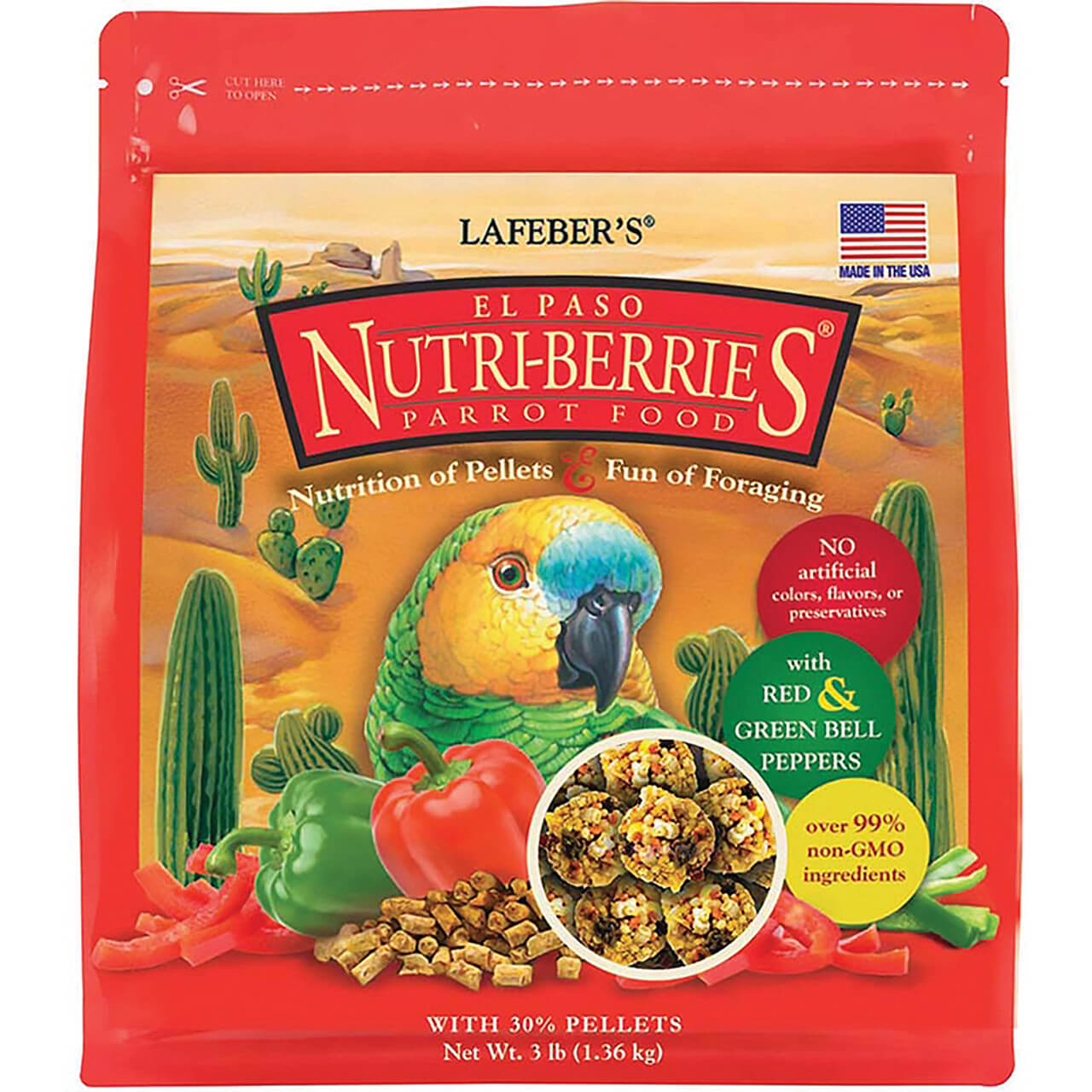 Lafeber NutriBerries El Paso Complete Parrot Food 1.36Kg