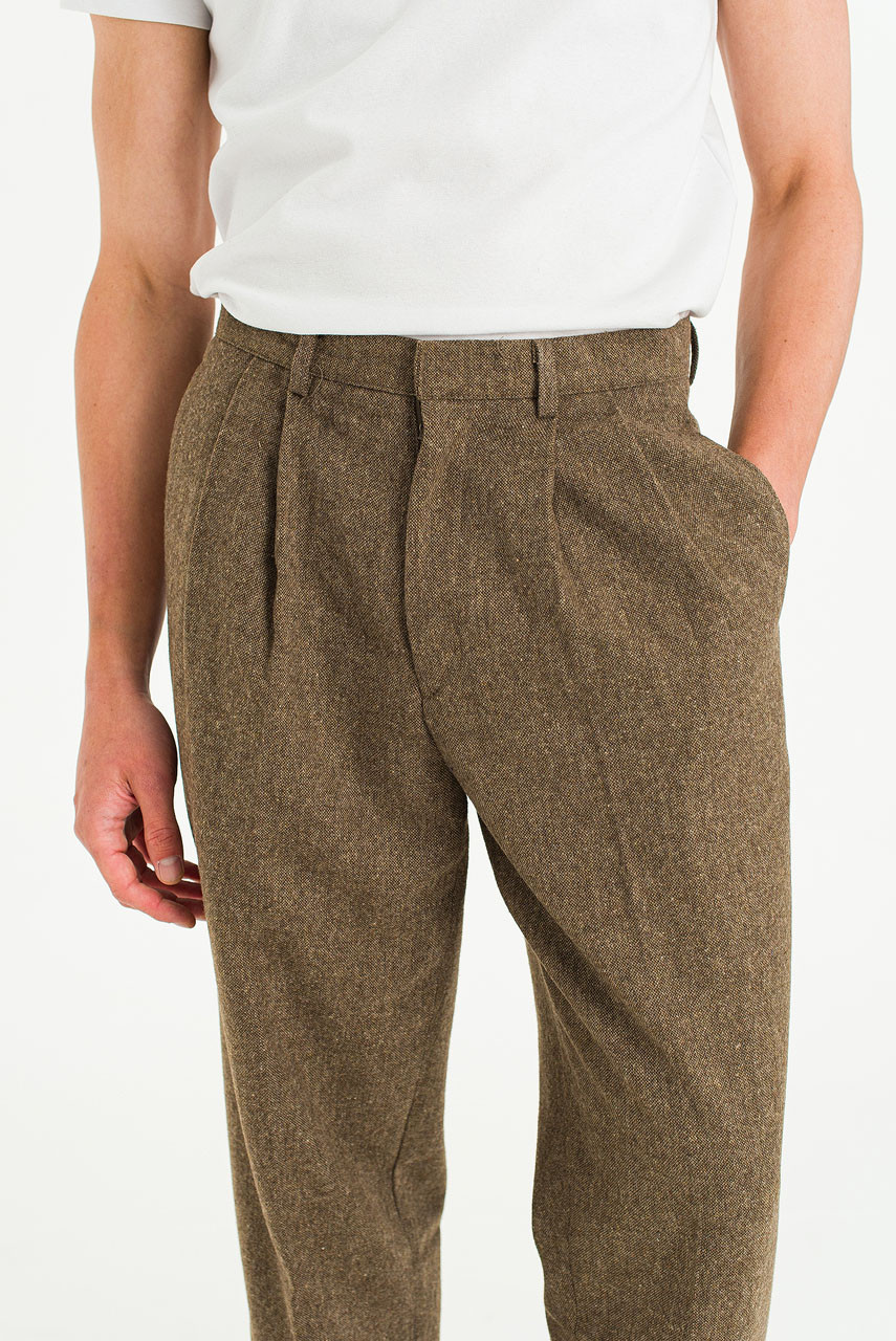 パンツ marka wool slacks olive marka マーカ オーガニックコットンバックサテン アグレッサー
