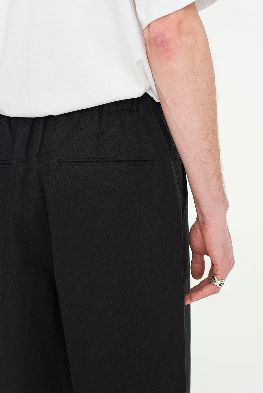 Menswear | Balloon Canvas Pants, Black