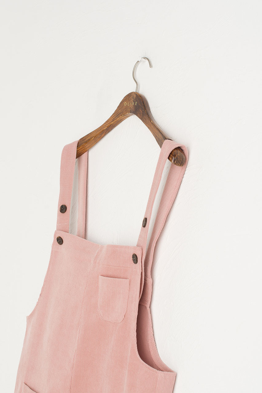 light pink dungarees