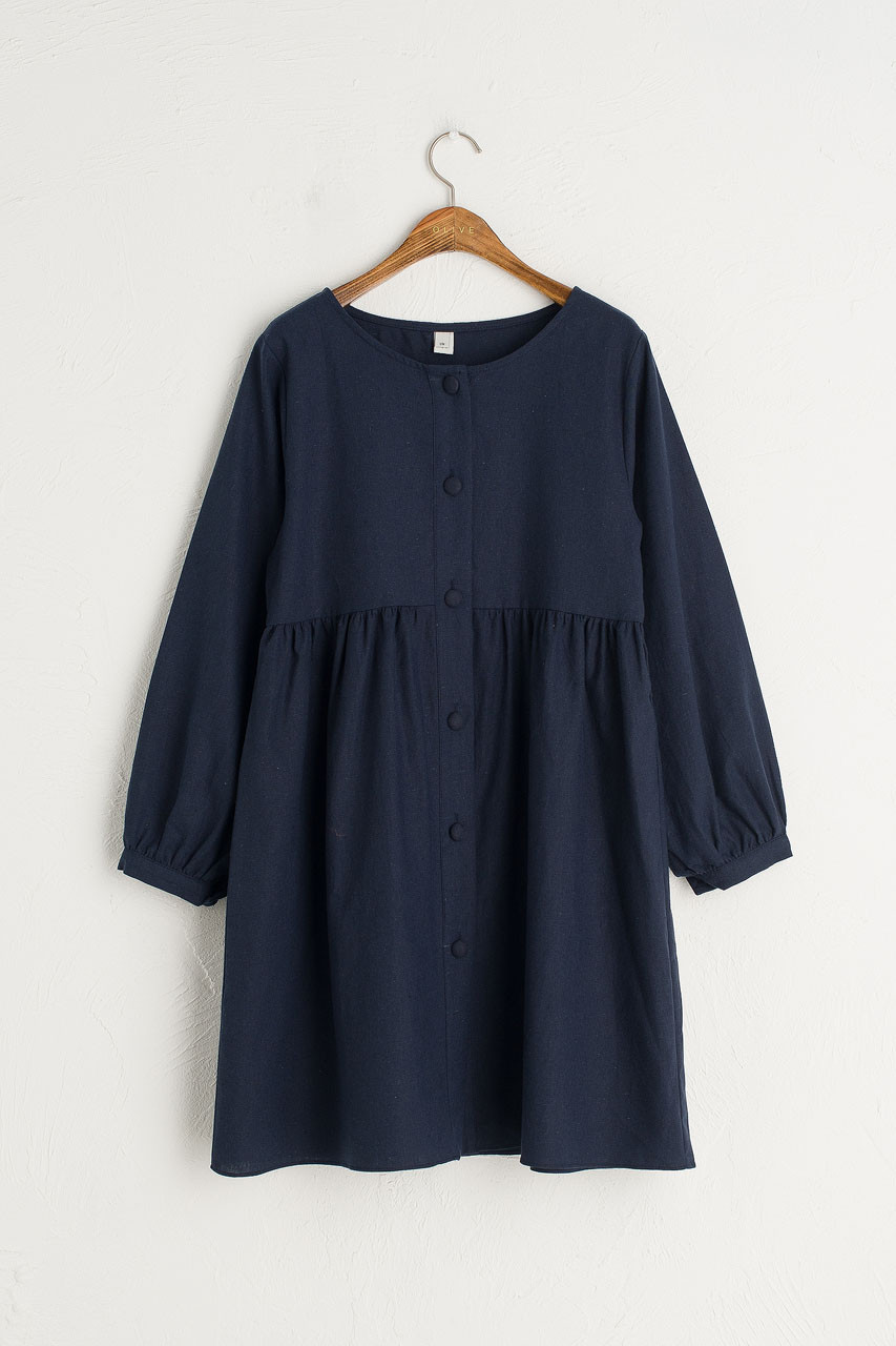 Sleeve Babydoll Dress, Navy | Shoptagr\u0026 