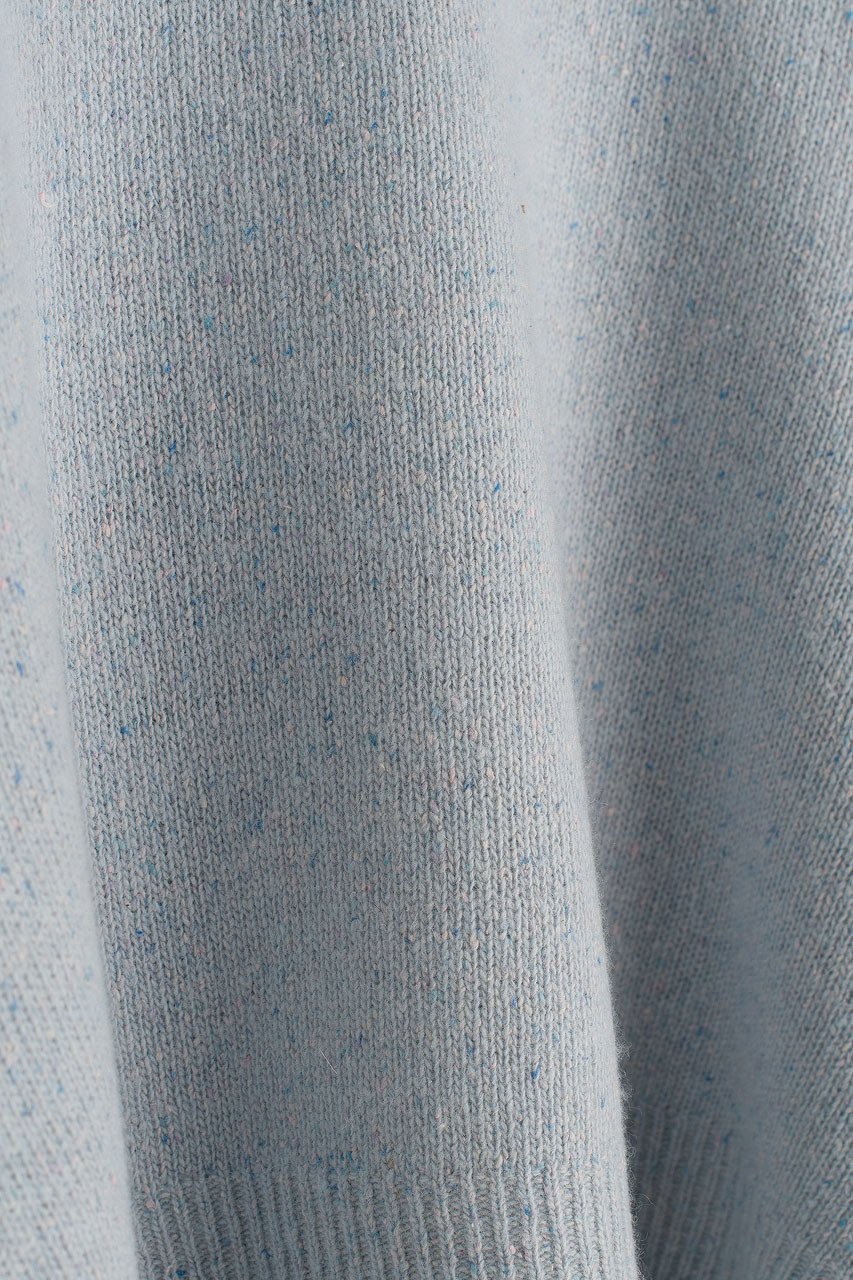 Boucle Round Neck Jumper, Light Blue