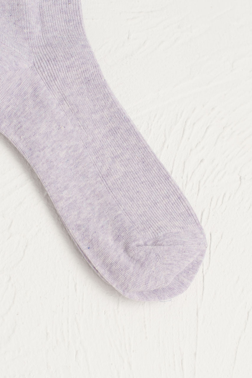 Sena Simple Ribbed Socks, Violet
