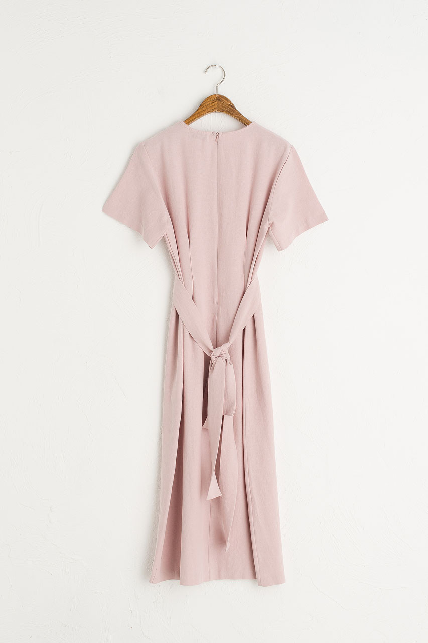 pale pink long dress