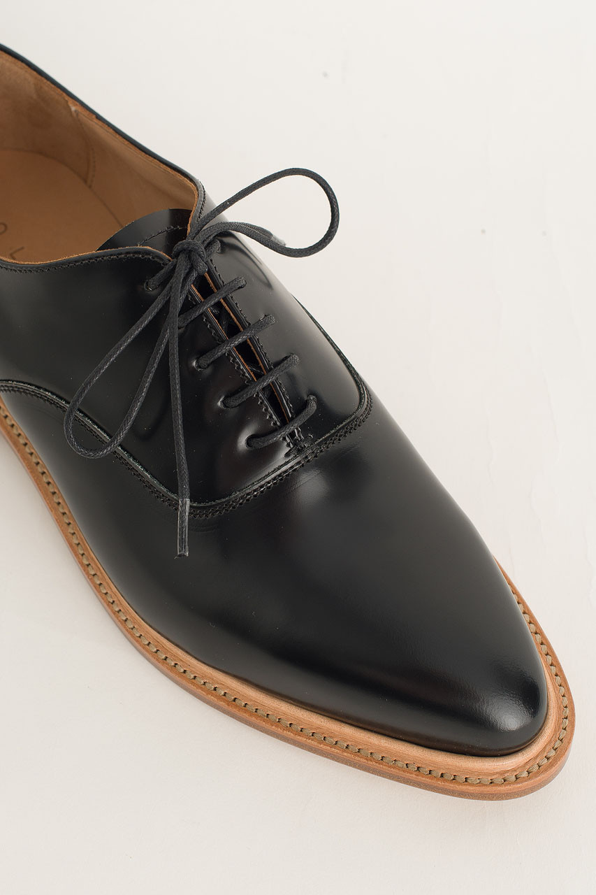 Pointed Oxford Shoes (Made in England), Black