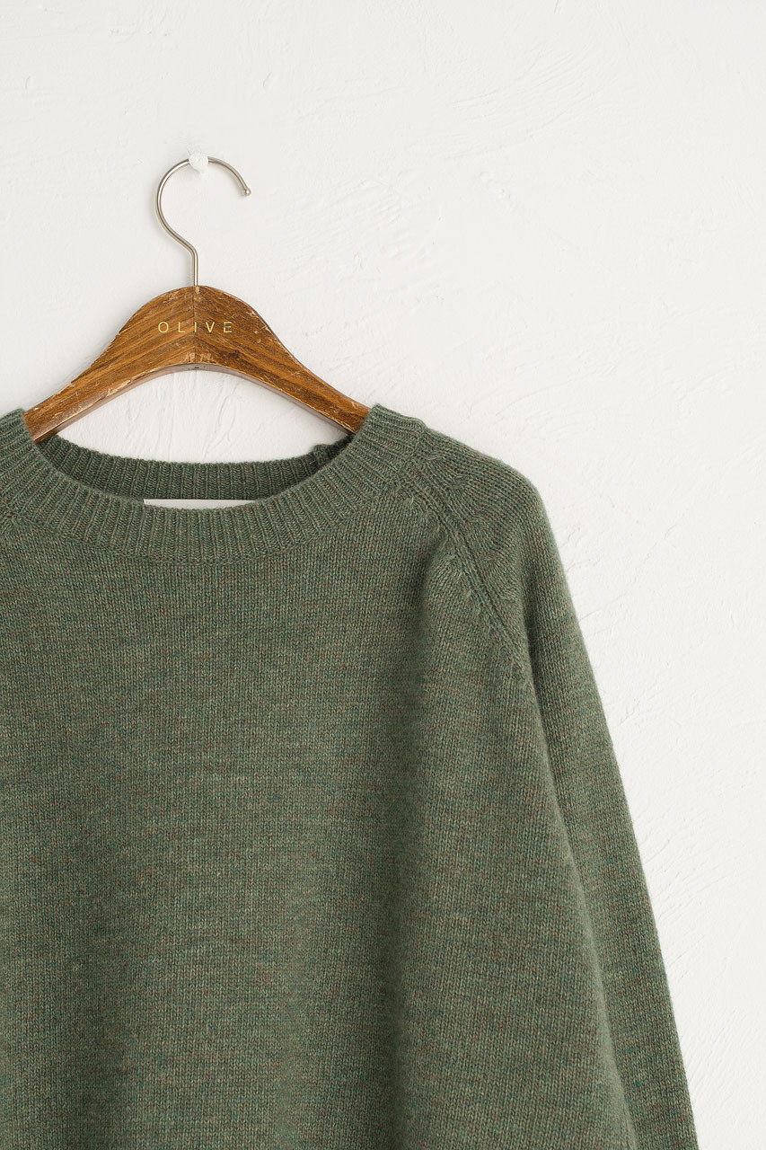 khaki crew neck jumper