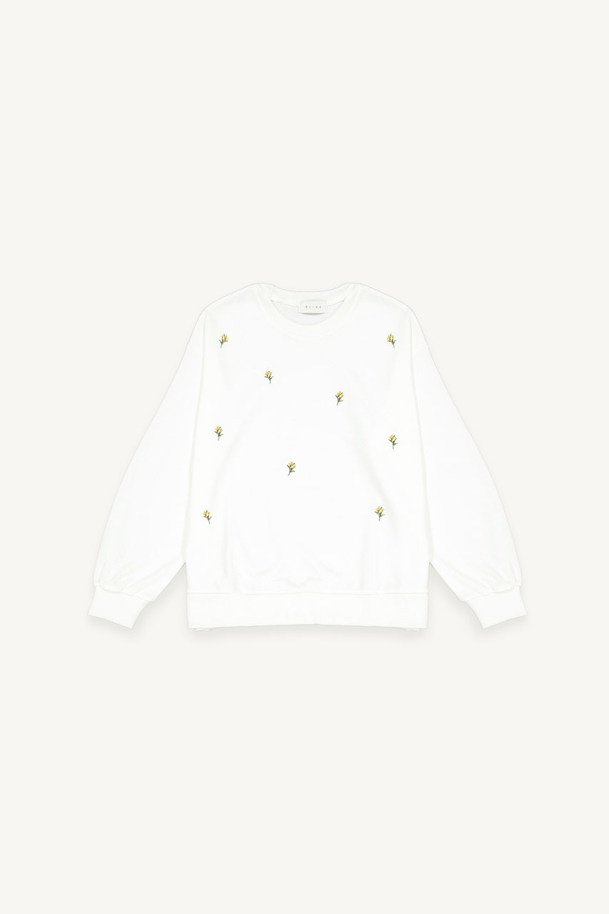 Lily Stitch Sweatshirt, Ivory