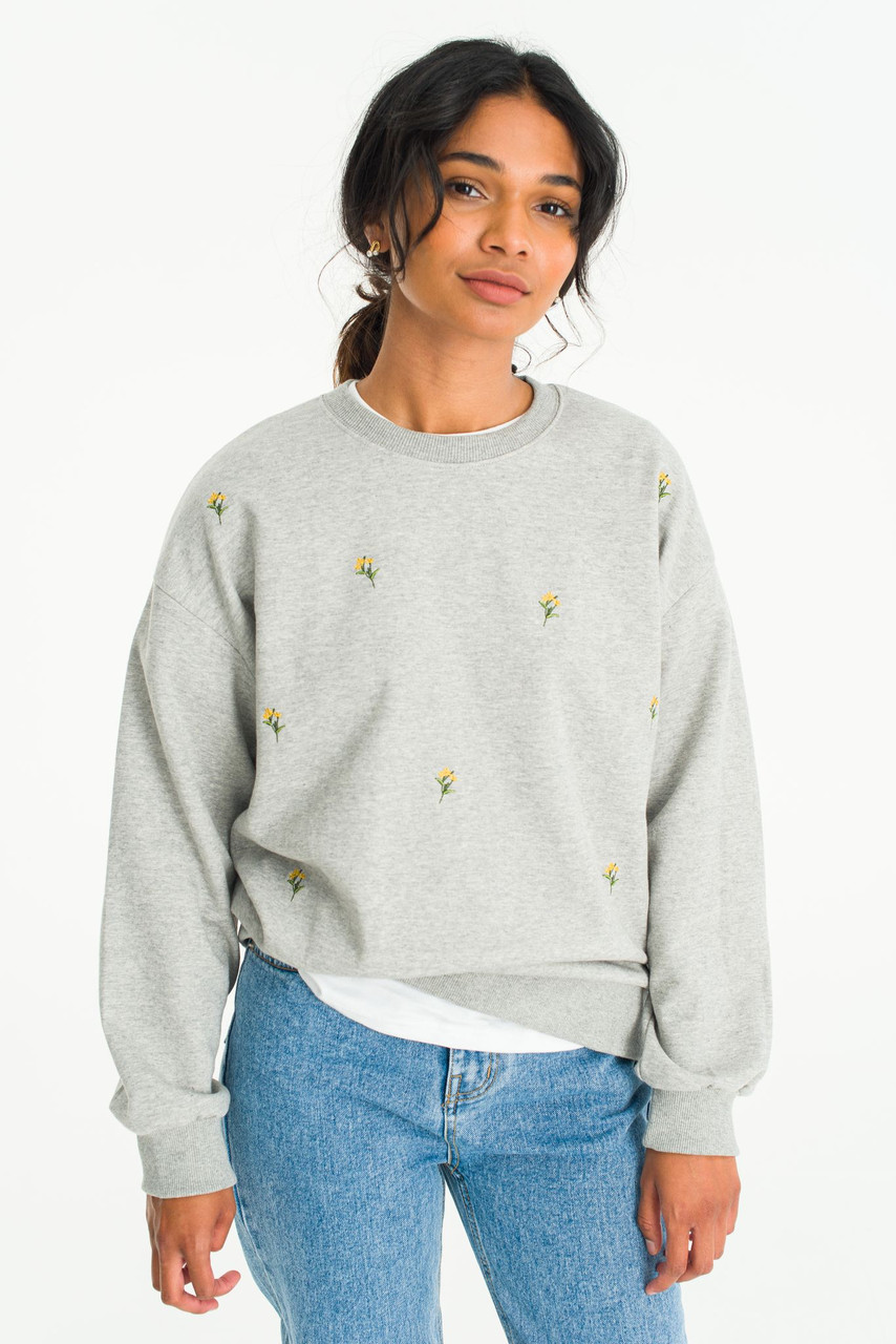  Lily Stitch Sweatshirt, Grey