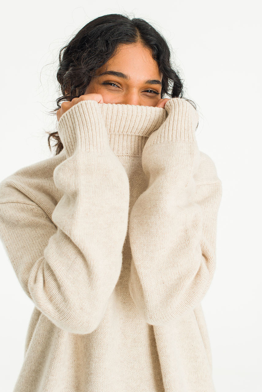 Jane Turtleneck Jumper, Oatmeal