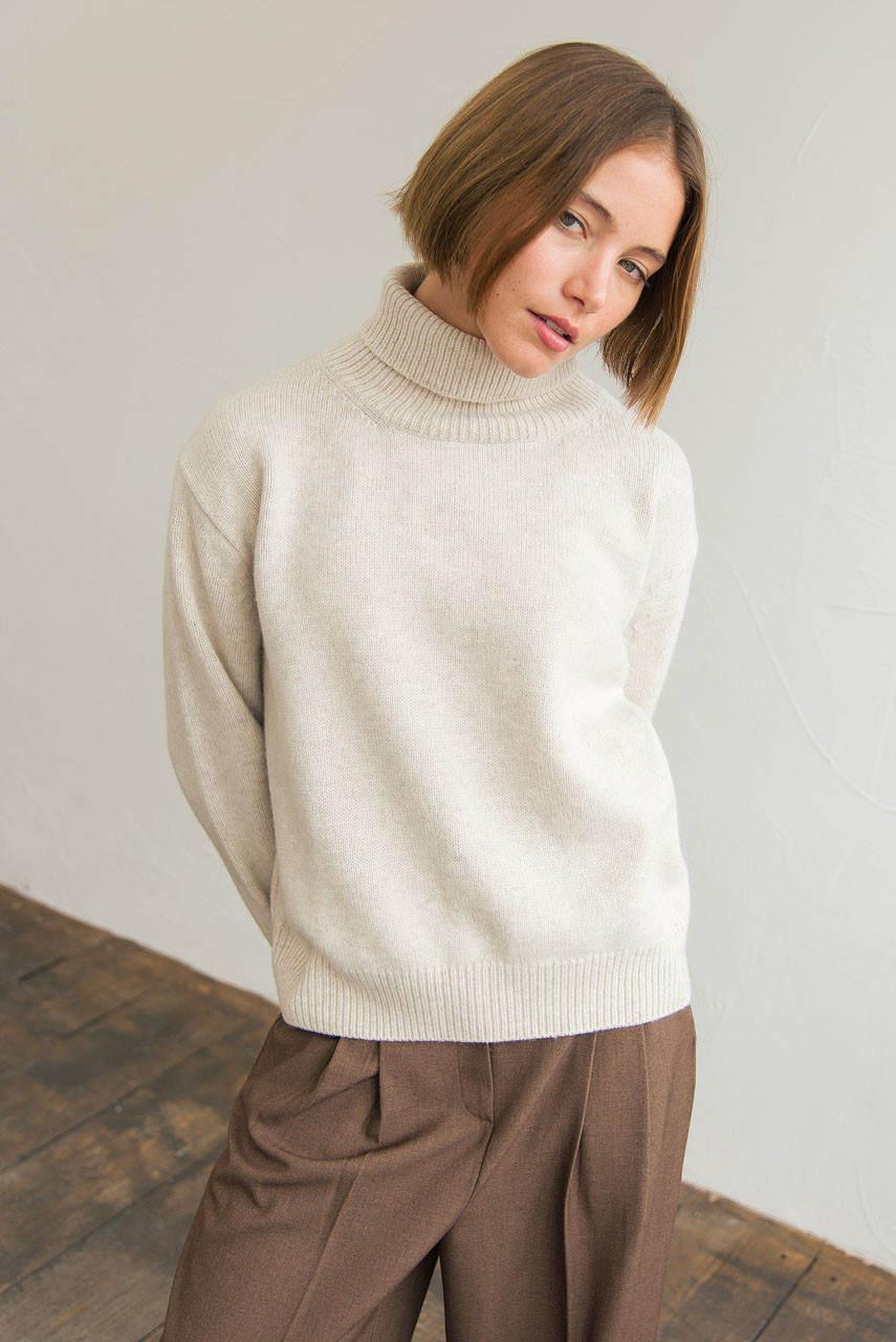 Jane Turtleneck Jumper, Oatmeal