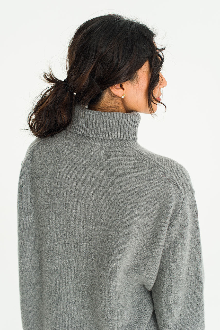 Jane Turtle Neck Jumper, Grey