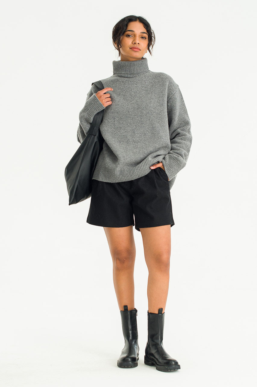 Jane Turtle Neck Jumper, Grey