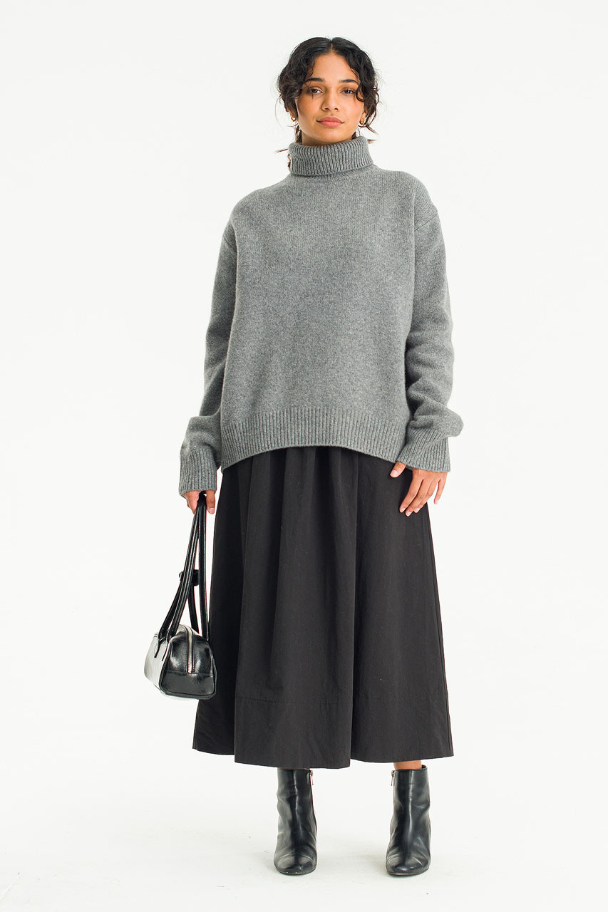 Jane Turtleneck Jumper, Grey