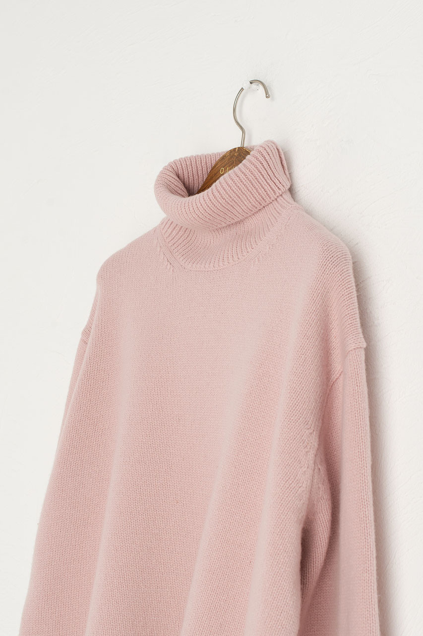 light pink roll neck jumper