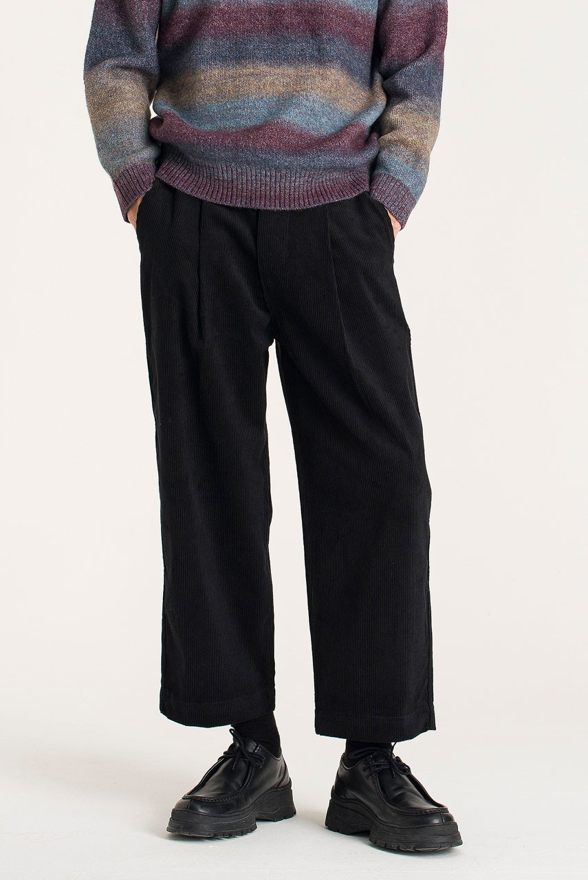 Menswear | Balloon Cord Pants, Black