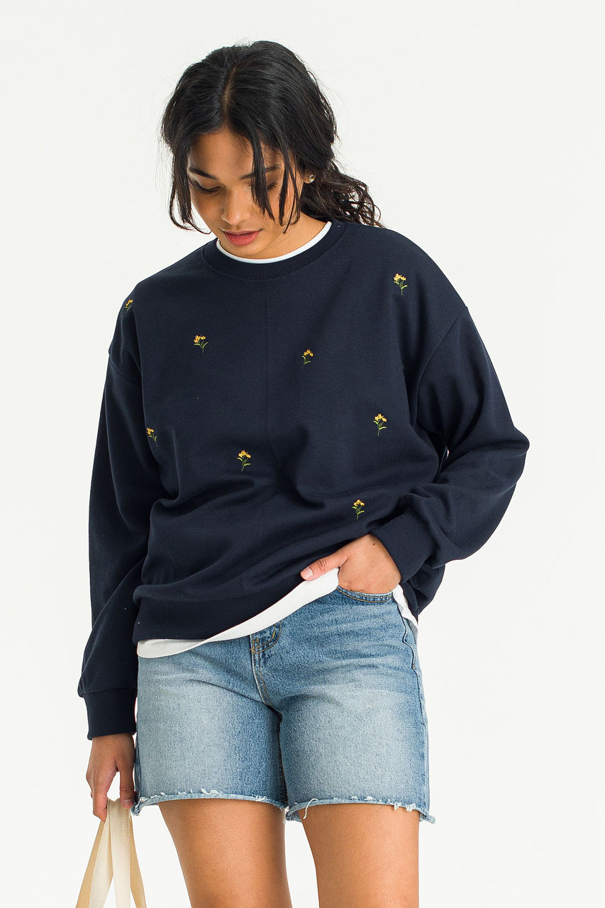 Lily Stitch Sweatshirt, Navy