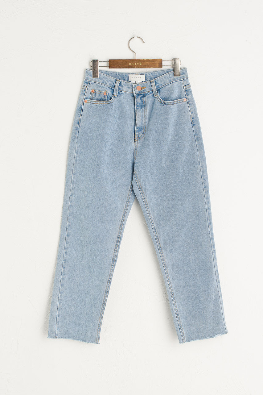 light blue raw denim