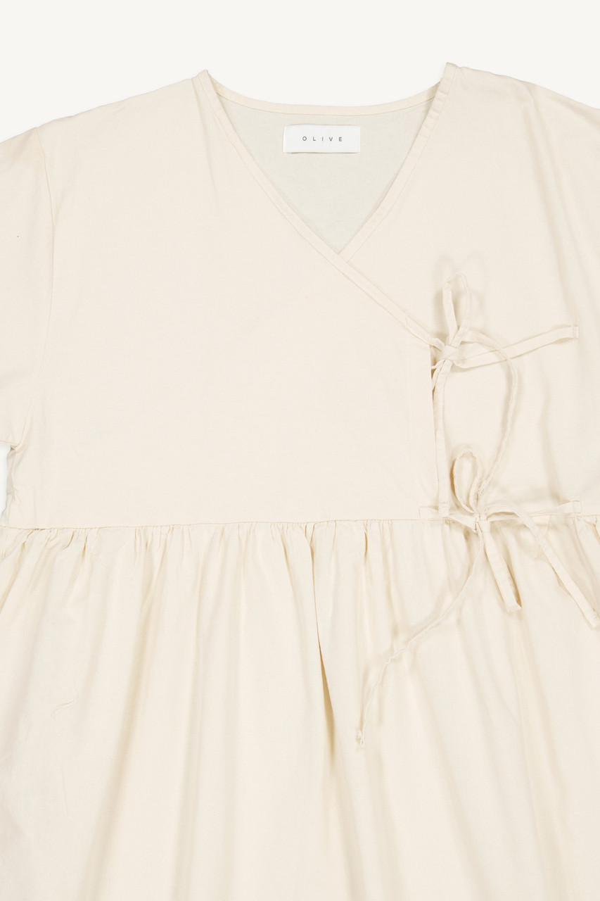 Faye Ribbon Dress, Ivory