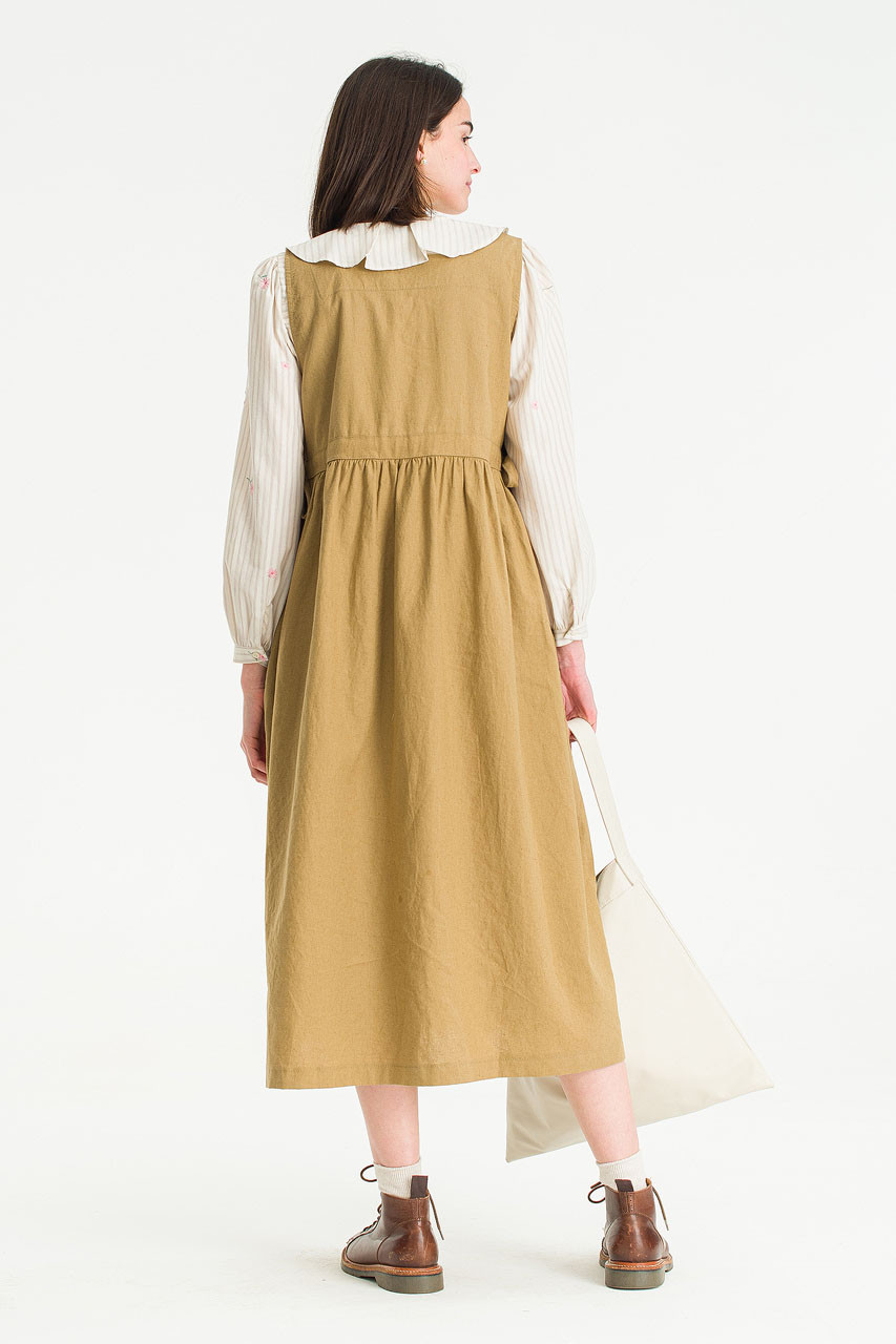 Martha Twin Ribbon Dress, Beige
