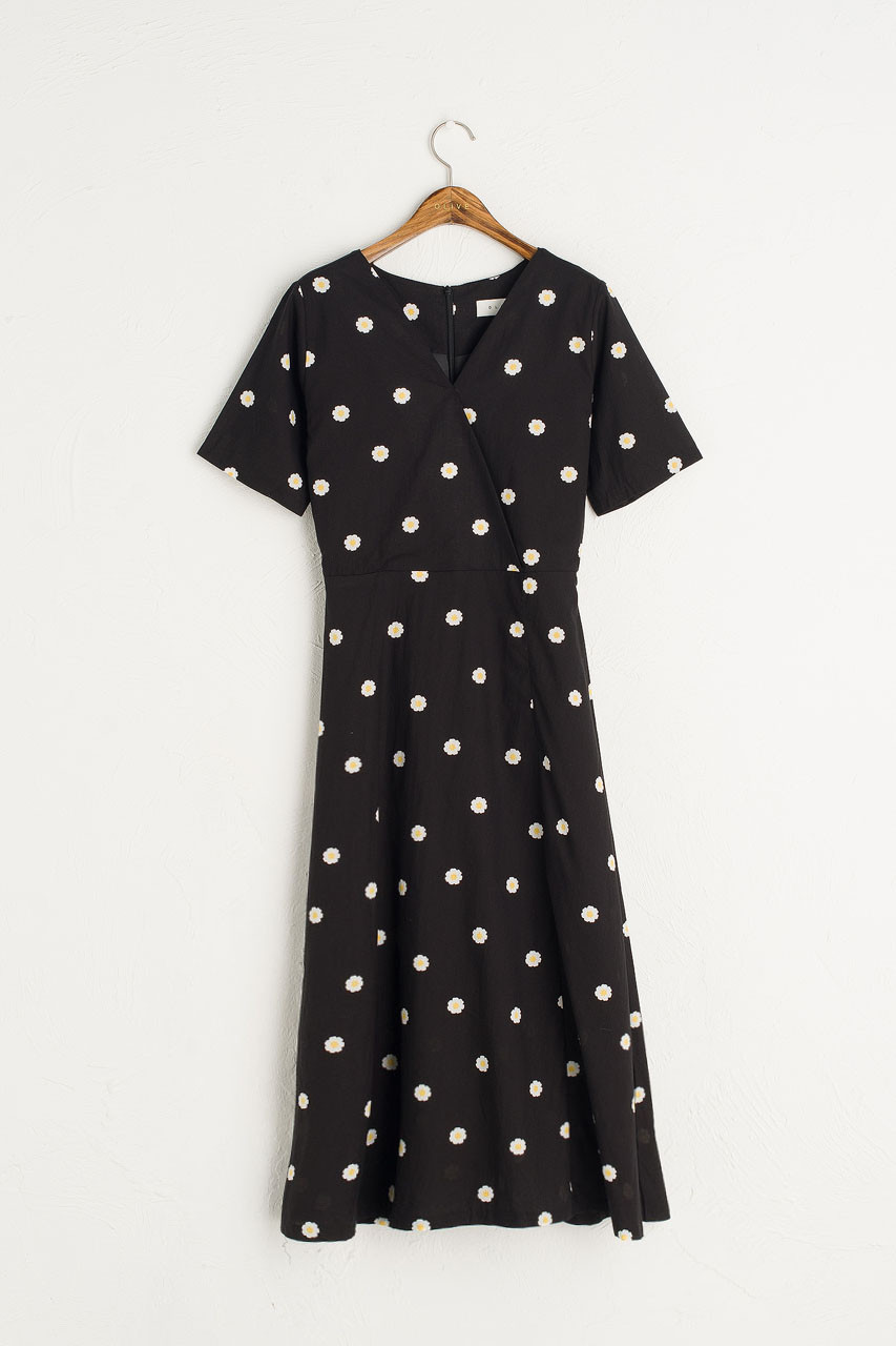 daisy wrap dress