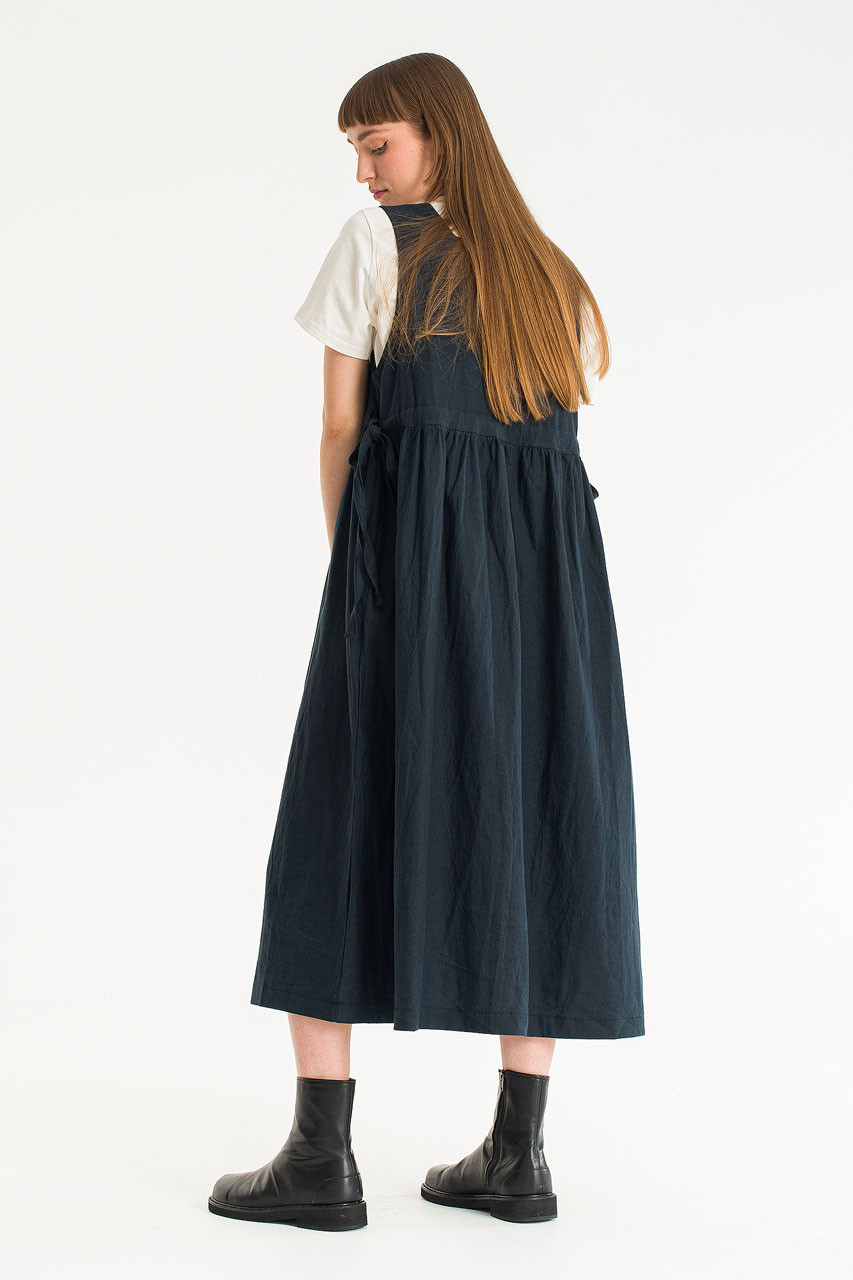 Martha Twin Ribbon Dress, Navy