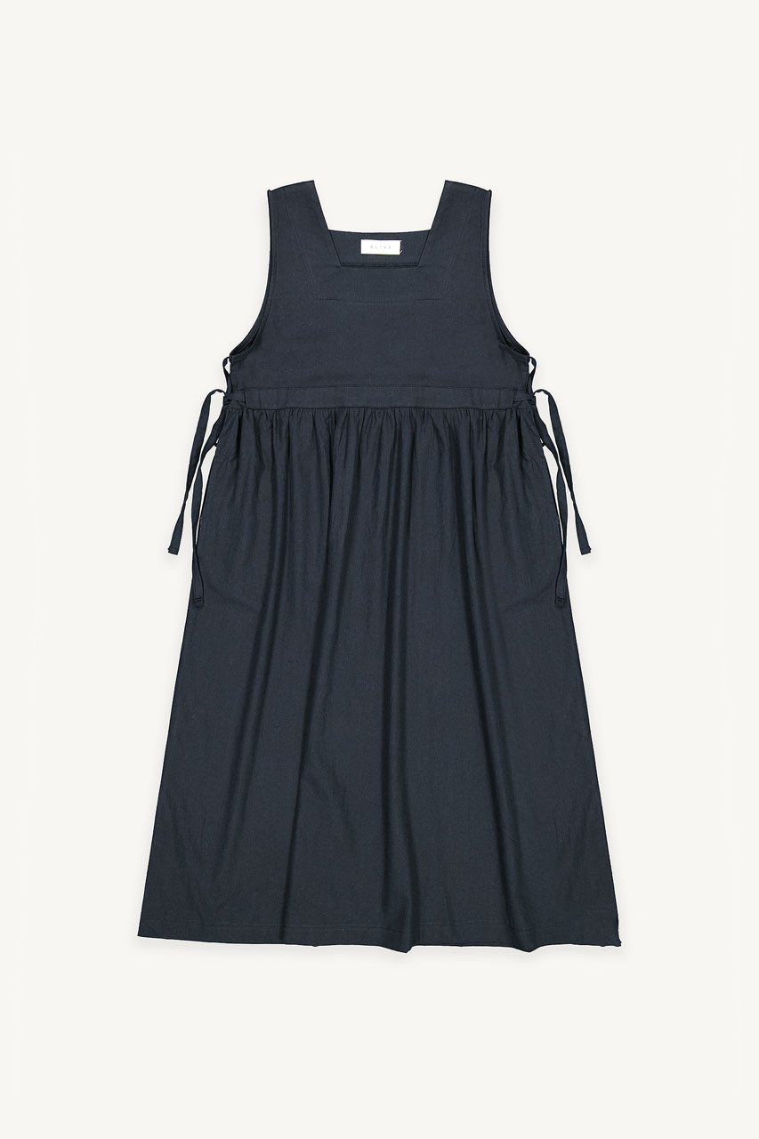 Martha Twin Ribbon Dress, Navy