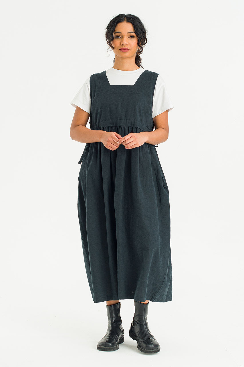 Martha Twin Ribbon Dress, Navy