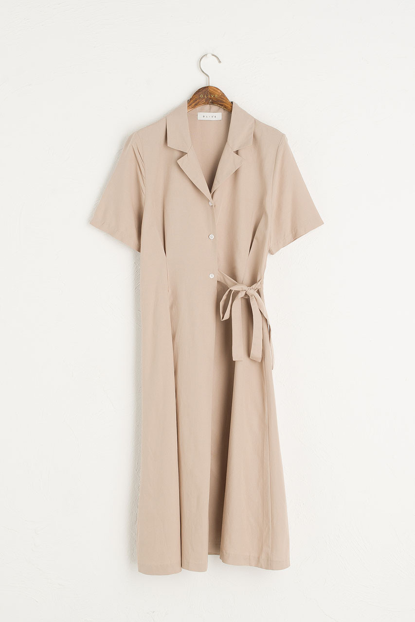 mocha wrap dress