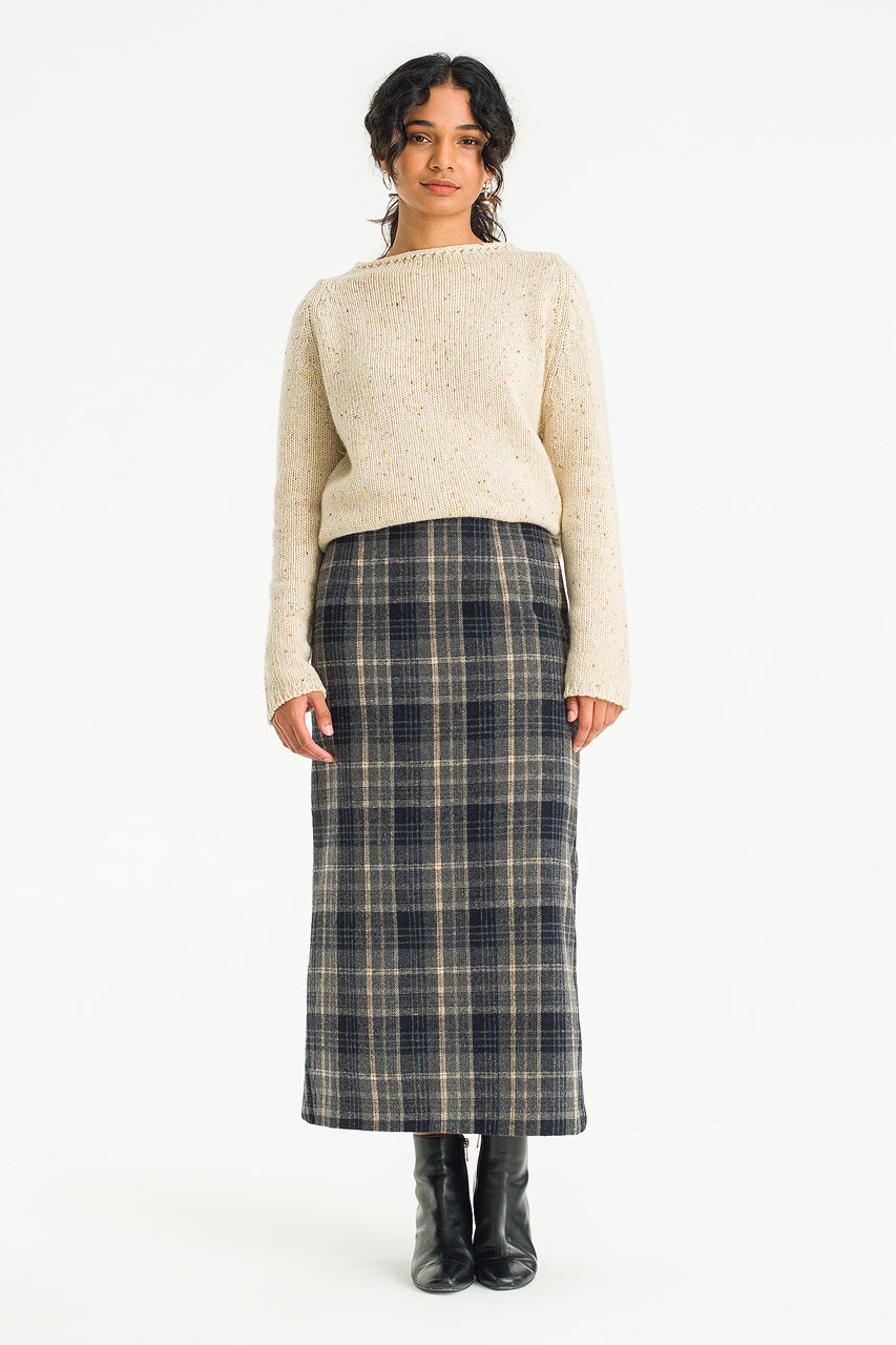 Flecked Fisherman Knit, Ivory