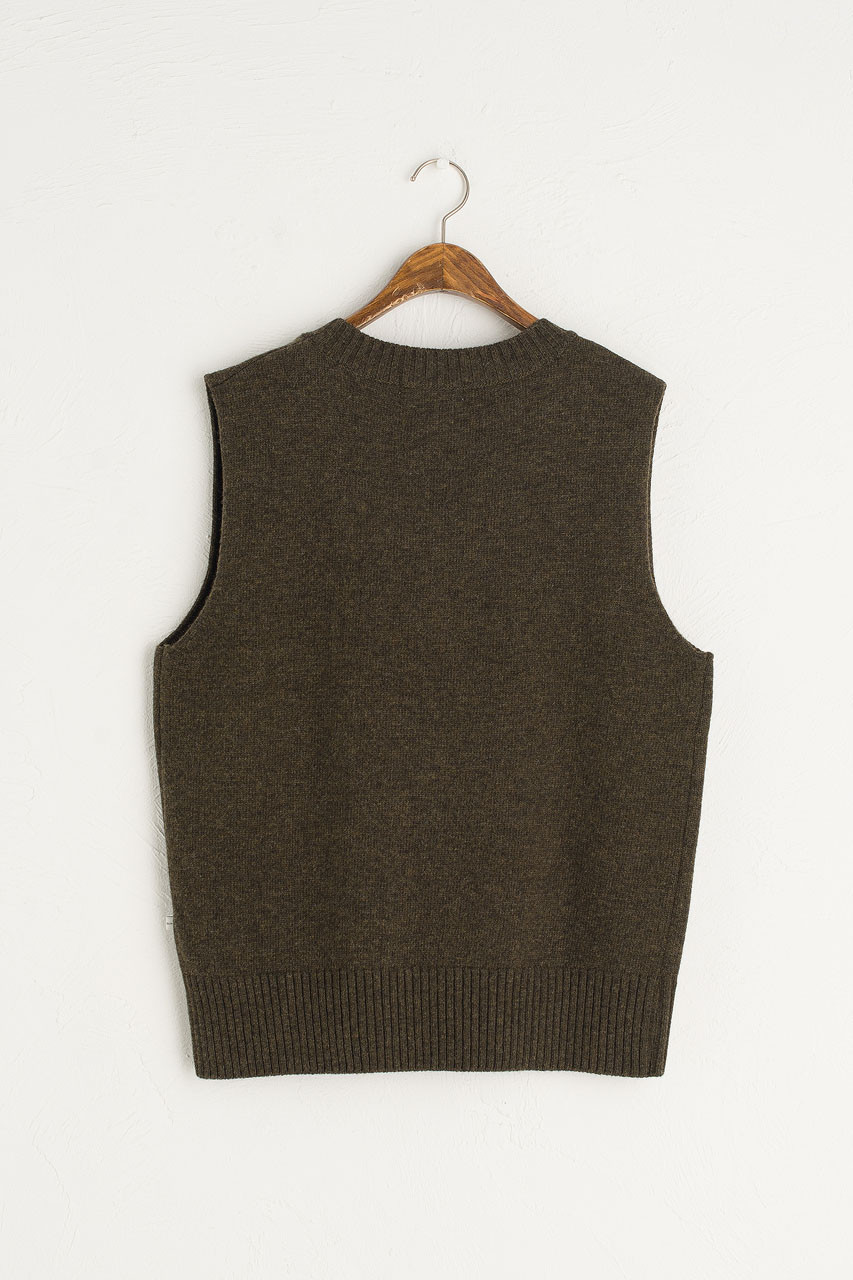 Boyfriend Knit Vest, Moss