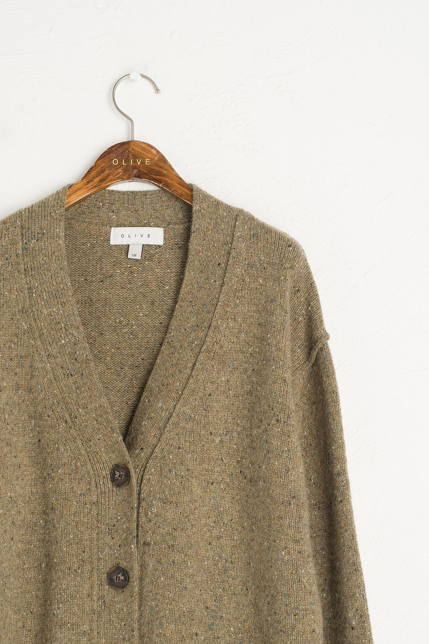 Olive green sales boyfriend cardigan