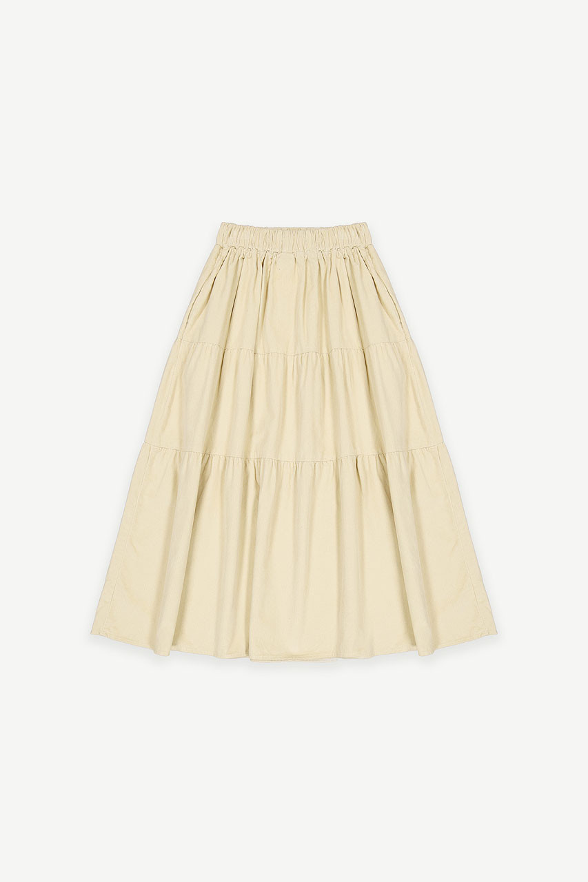Meard Cord Skirt, Cream