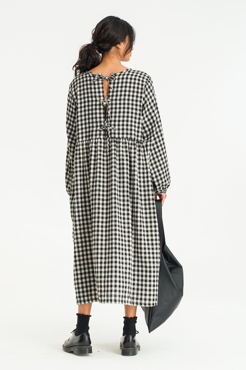 Two Way Noa Gingham Dress, Black