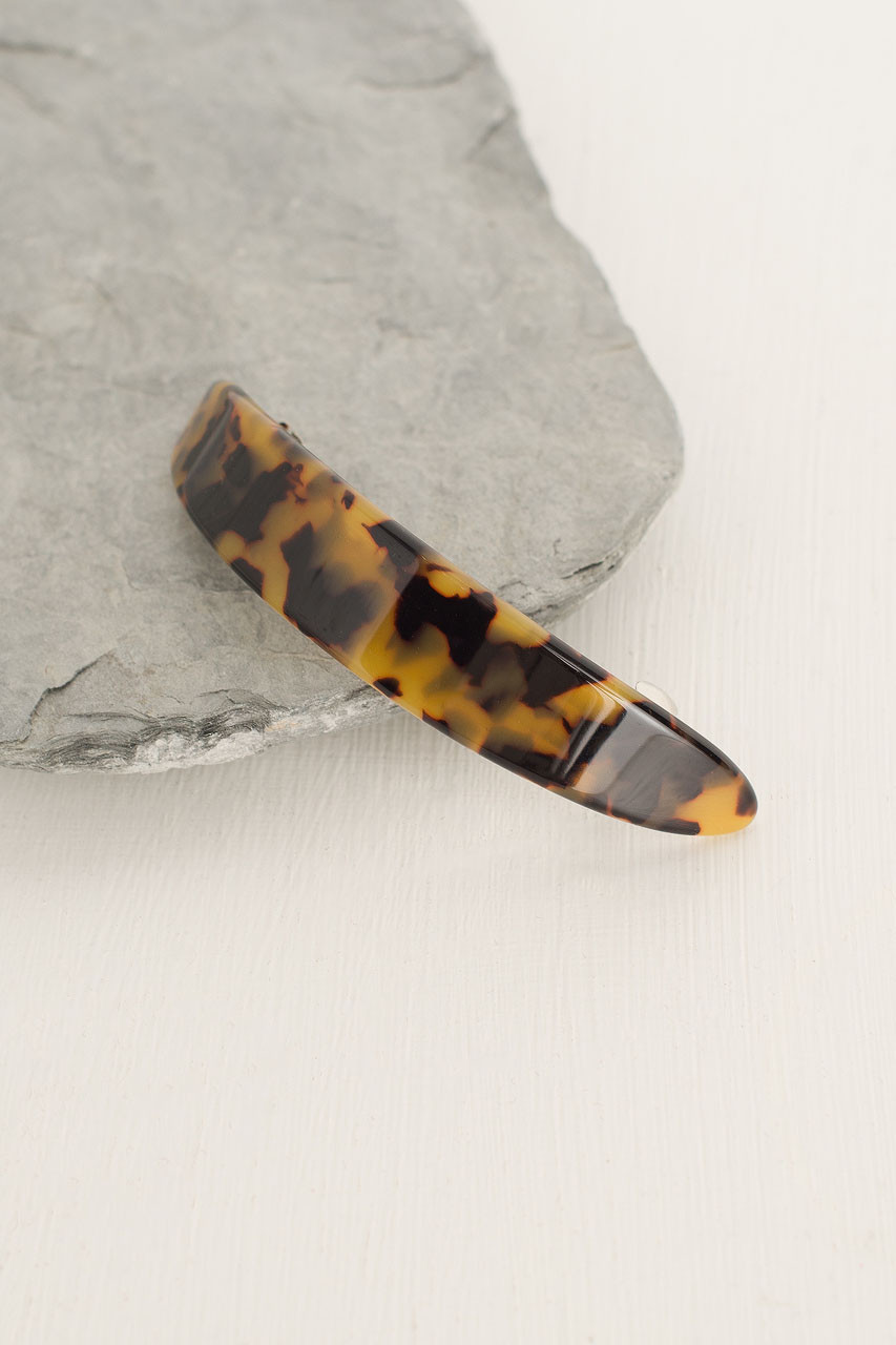 Holly Crescent Hair Pin, Brown Tortoise Shell