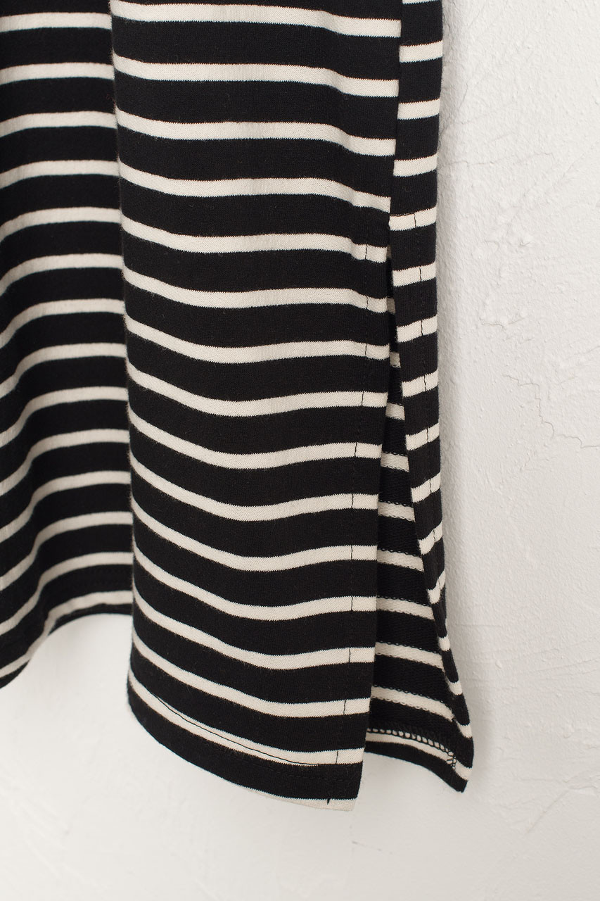 Oversized Stripe Maxi Dress, Black