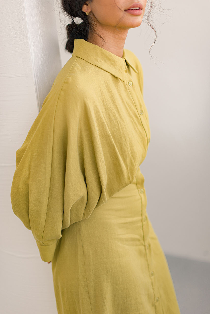 Tusci Shirt Dress, Mustard