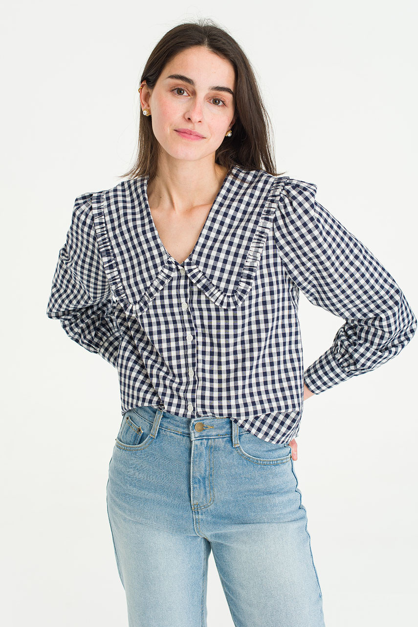 ORGUE Stripe frill collar blouse【Gray】 AW714_WY4976?hei=850&crop=0,0,