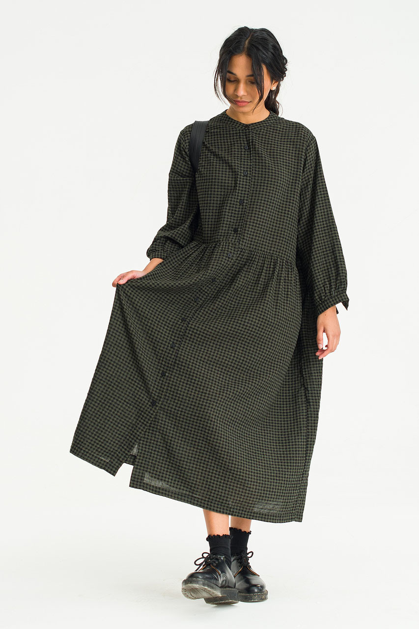 Tamiko checked cotton dress