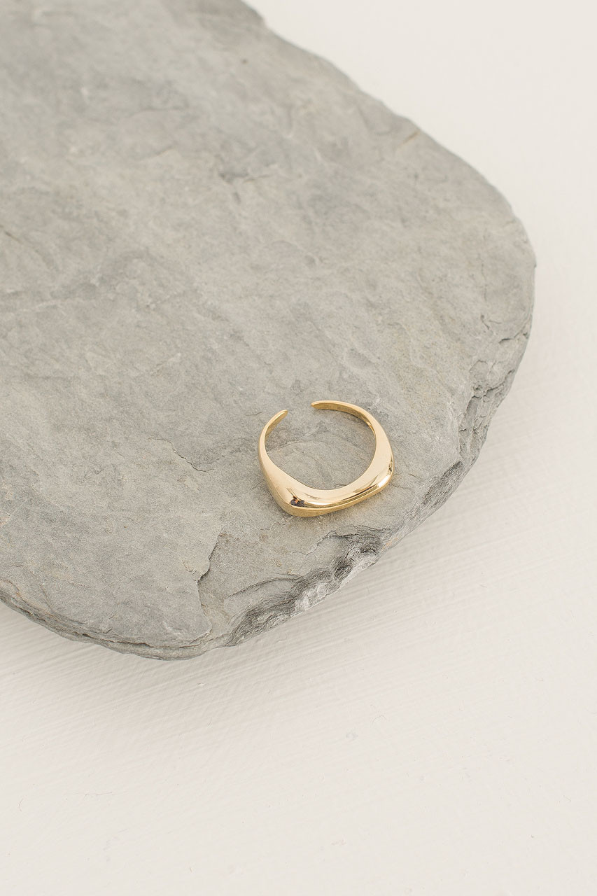 Soft Droplet Ring, Gold Plated