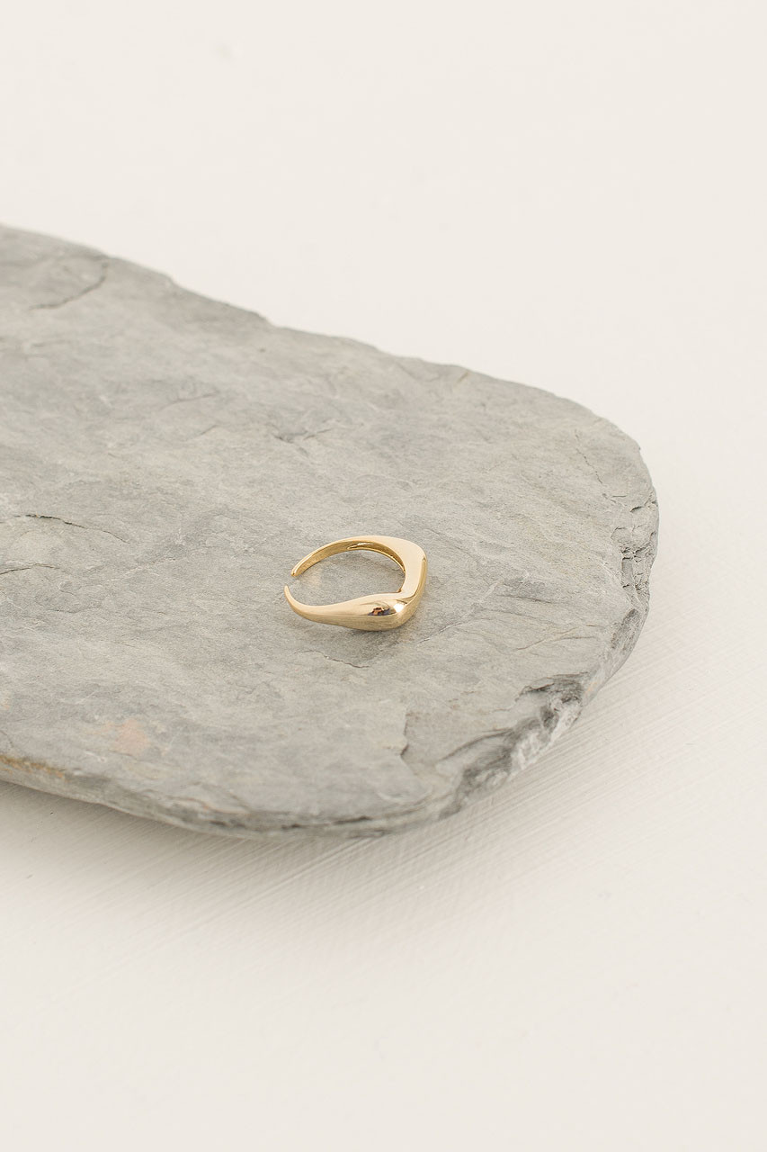 Soft Droplet Ring, Gold Plated