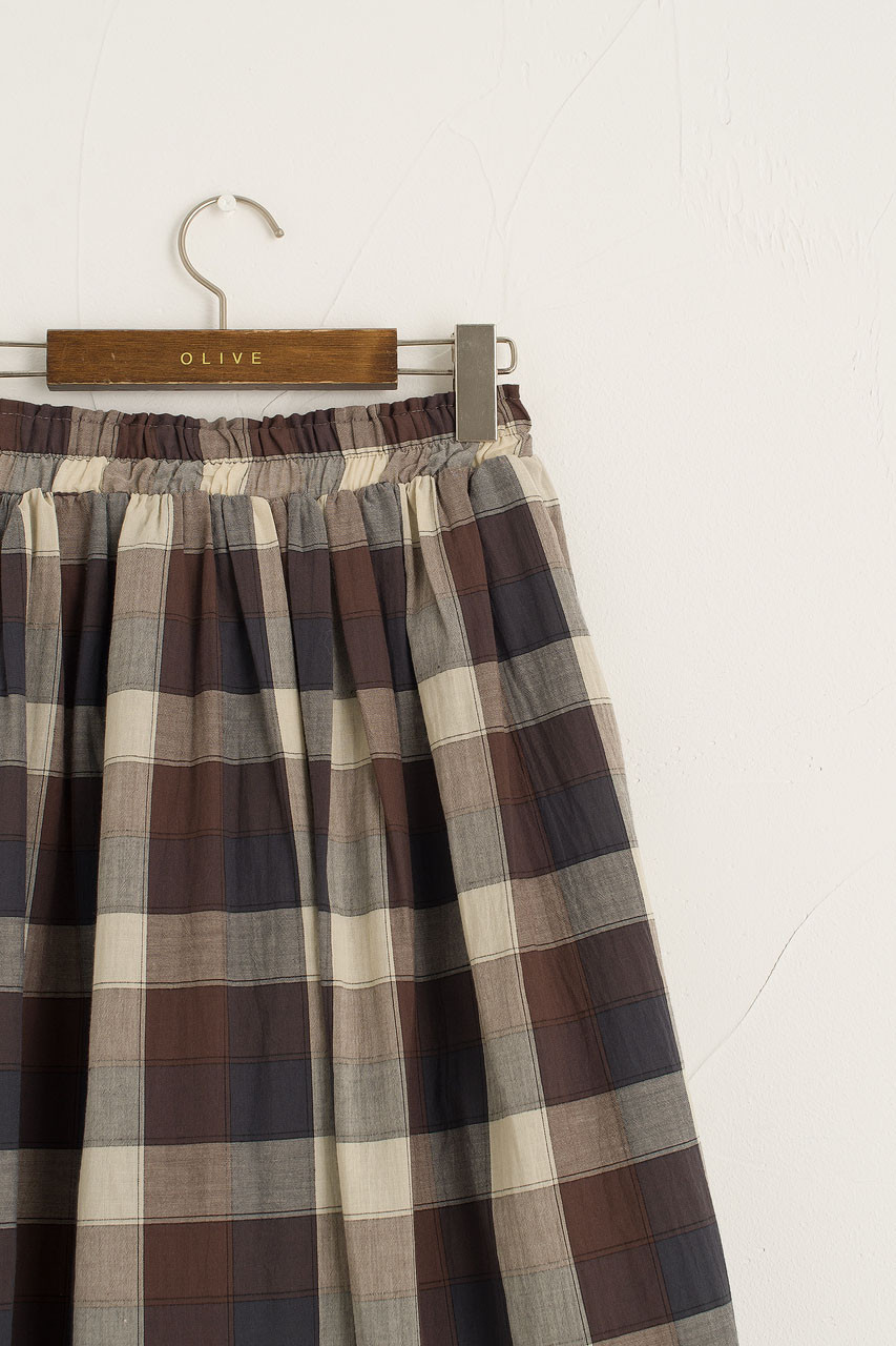 cotton skirt brown