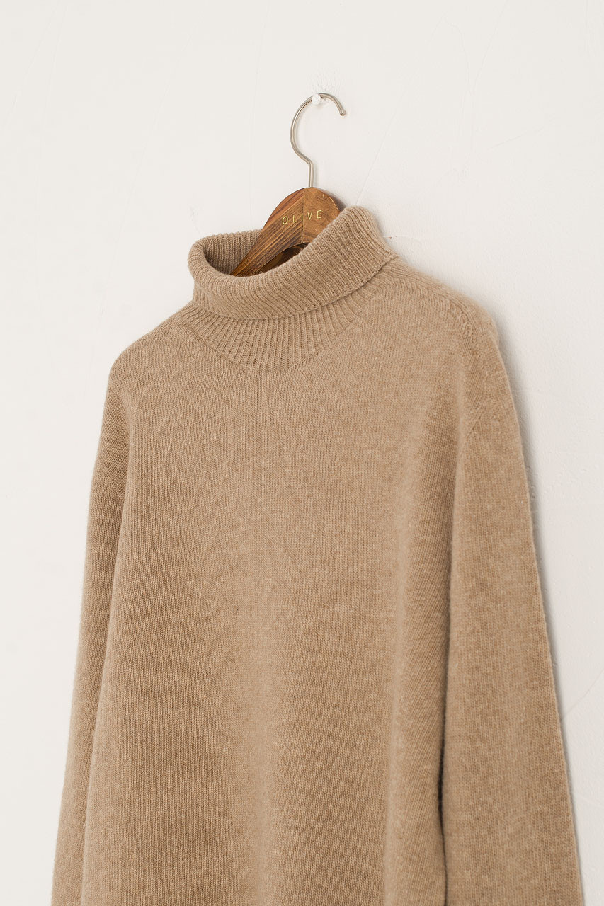 womens beige roll neck jumper