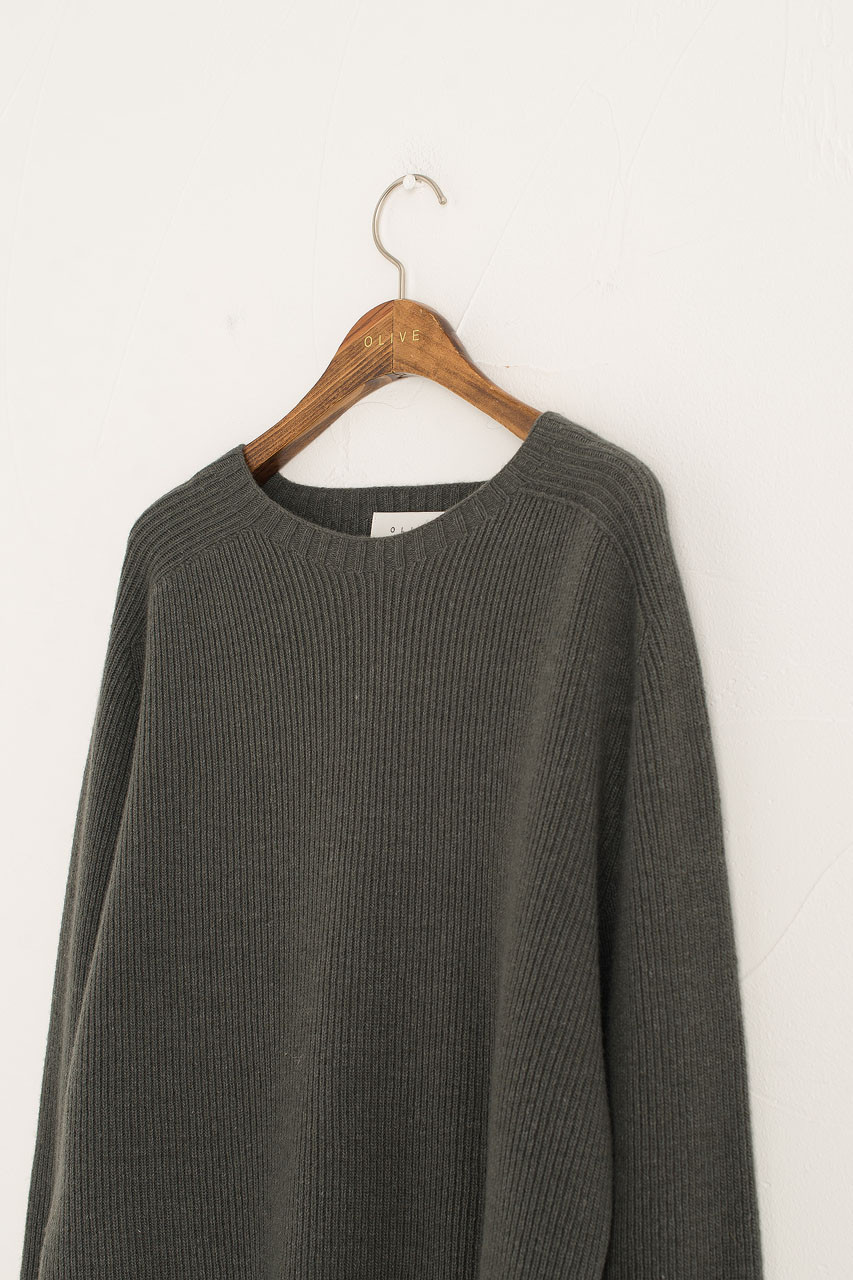 Yuha Ribbed Seamless Jumper, Deep Forest