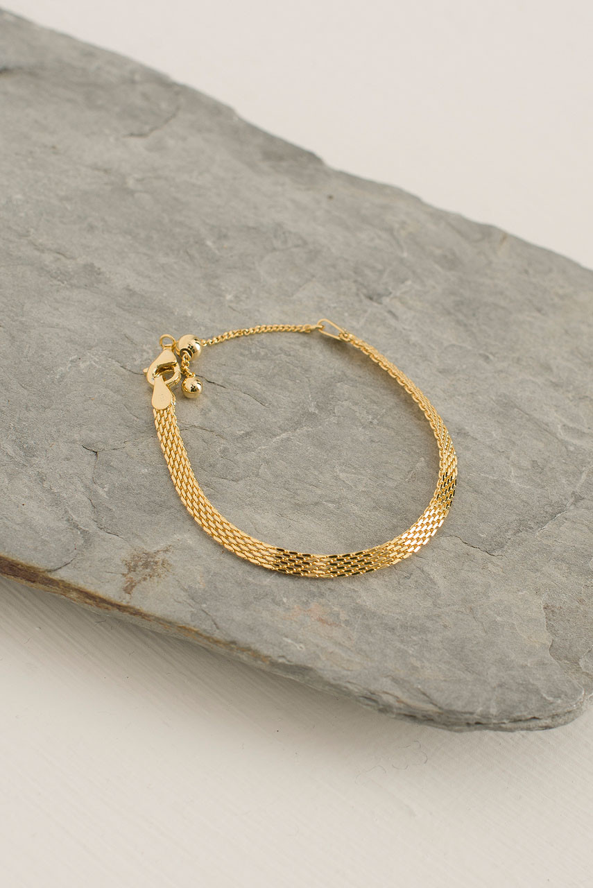 Statement Chain Bracelet, 14K Gold Plated
